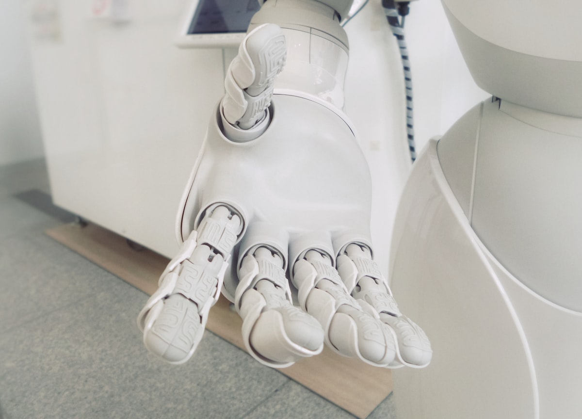 Abstract technology and automation workflow lights