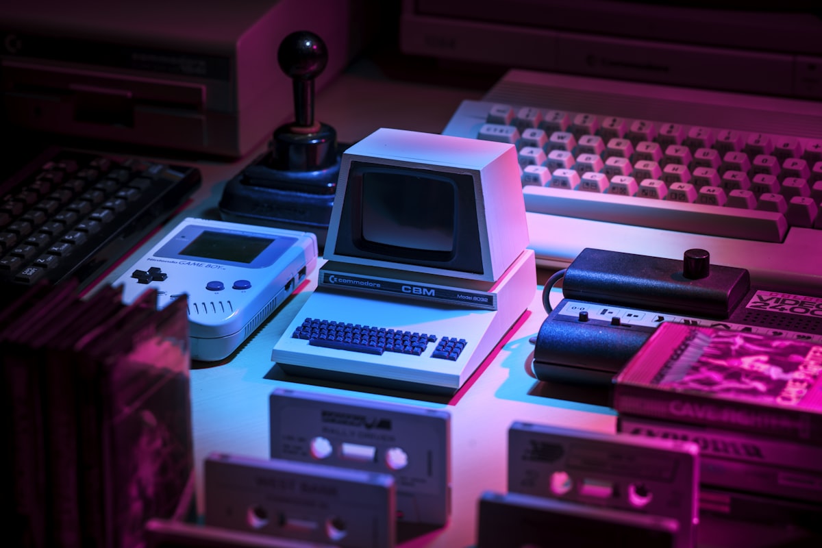 Close-up of illuminated technology hardware